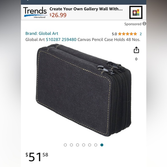 Global art canvas pencil case - Picture 2 of 11